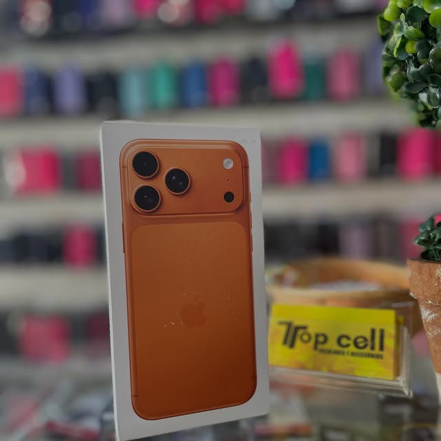 iPhone em acabamento laranja